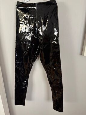 NWT Commando faux patent leather black leggings size small/P